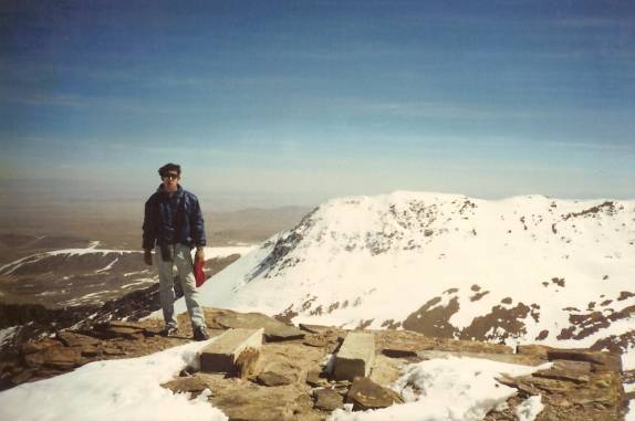 A mais de 5.300 metros de altitude, no Chacaltaya, perto de La  Paz, na Bolívia, em 1990